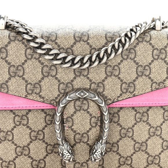 Gucci Dionysus Beige and Pink Mini Bag with Silver Chain - Picture 2 of 16